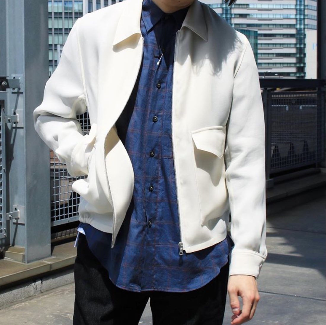 AURALEE Silk Triple Cloth Zip Blouson | www.tspea.org