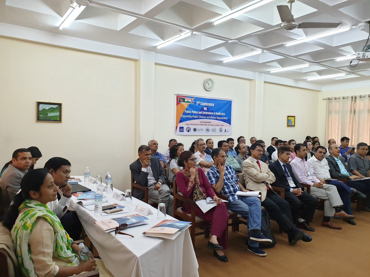 NASC_Nepal's tweet photo. 3rd Conference on Public Policy and Governance in South Asia " Expanding Public Choices and Market Opportunities".
Chair: Reshmi Raj Pandey, Secretary, GoN
Discussant: Dinesh Paudel, SIAS
Presenter: Anil Kumar Gupta 
#PolicyConference2019 https://t.co/pQCzNxRgSE
