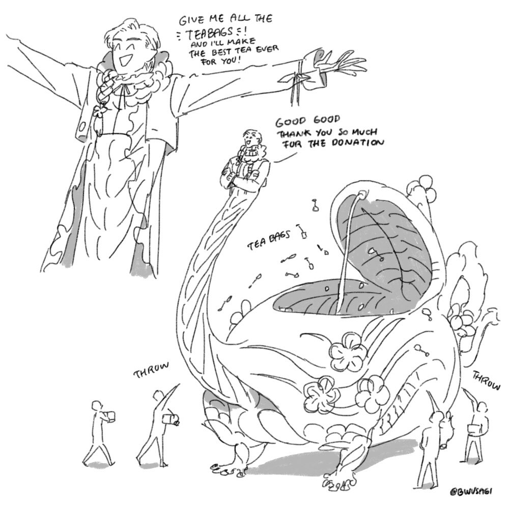 Demitassé's bowing pose, request for teabags and offense mode
I wrote more information and lore about Demitassé on my patreon ?? Support me if you fancy my OCs
https://t.co/ZMUmmTS1dV