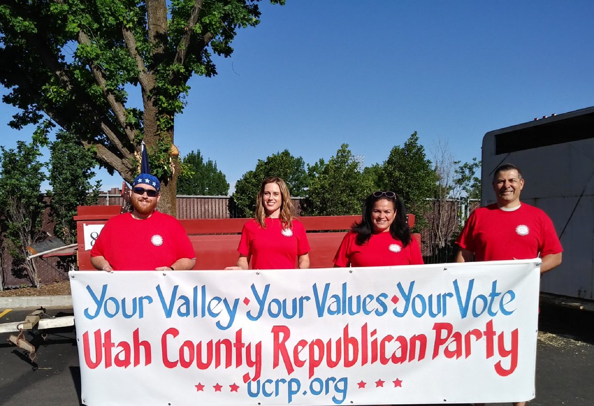 GOPUtahCounty's tweet photo. Happy Independence Day! We saw many of you from all over the County, celebrating the freedoms and blessings we enjoy. We hope that you have a happy and safe 4th, surrounded by family and friends. #YourValley #YourValues #YourVote #VoteRepublican #UCRP https://t.co/rnfrJBZVcQ