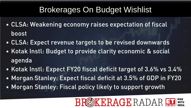 ETNOWlive's tweet photo. #BrokerageRadar | Here's what brokerages have to say about #Buget2019
Catch Live updates of #BudgetForBharat at https://t.co/H6Z9YbEz1N https://t.co/PKuROOFin0