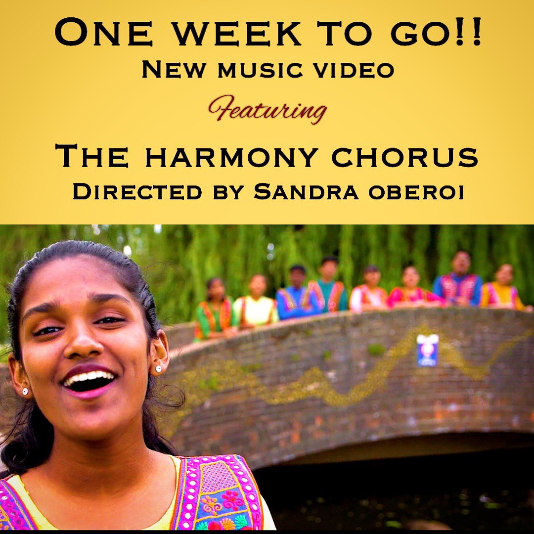 harmony_chorus's tweet photo. The excitement is building up! Subscribe to our YouTube channel so you don’t miss this cool video we shot in the UK! 😃

#oneweektogo #newmusic #musicvideo #theharmonychorus #indianmusic #indianmusicians @SandraOberoi https://t.co/KAhrgoYcvv