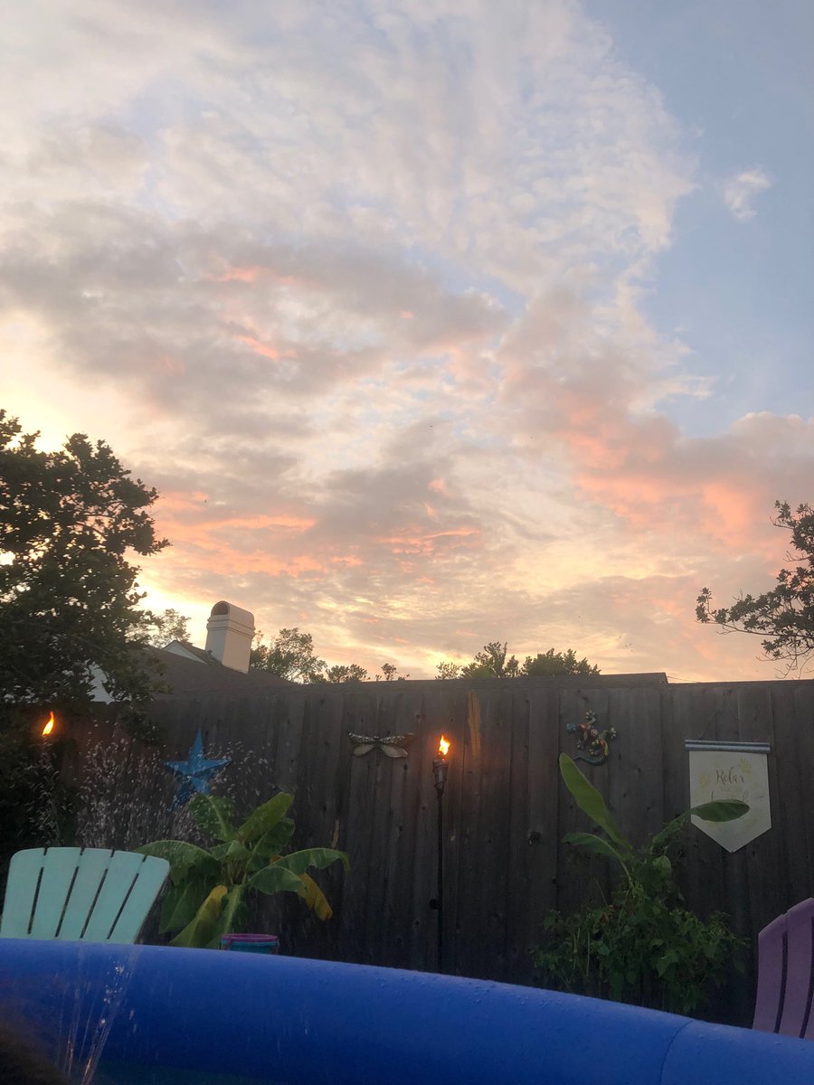 TrishLowrey's tweet image. Enjoying the beautiful sunset in this Fourth of July!! #backyardbeach #disco opens at dark