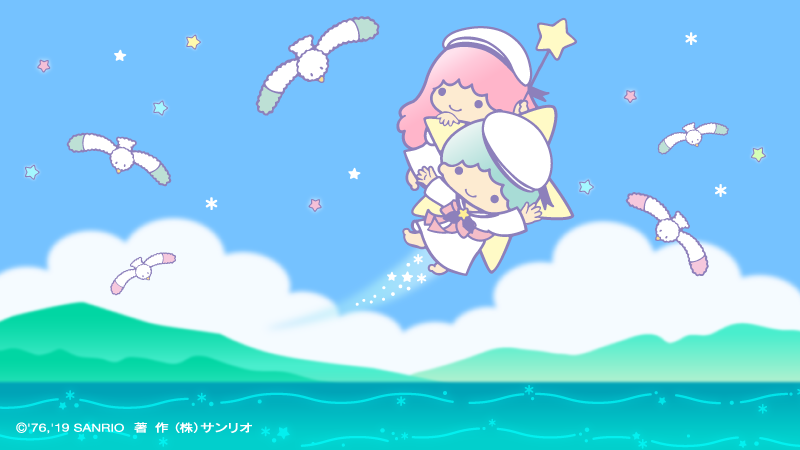 「かもめさんとお空の旅☆ この海は、どこまでつながっているのかしら…☆ 」|キキ＆ララ【公式】のイラスト