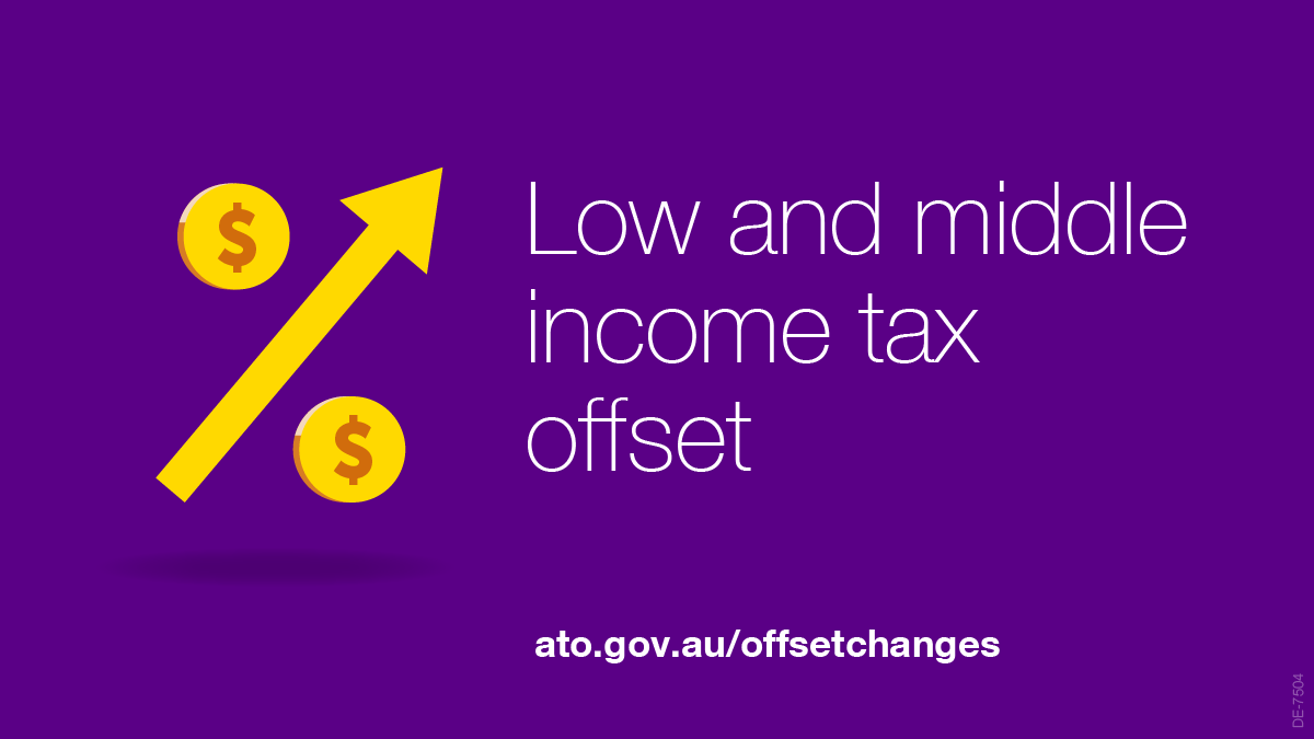 ato_gov_au's tweet photo. Changes to the low &amp; middle income tax offset are now law. We’ll automatically take into account any offset you’re entitled to in your #TaxReturn, even if you've already lodged. Info @ https://t.co/vh2mBLte2S https://t.co/NajSy8zCmR