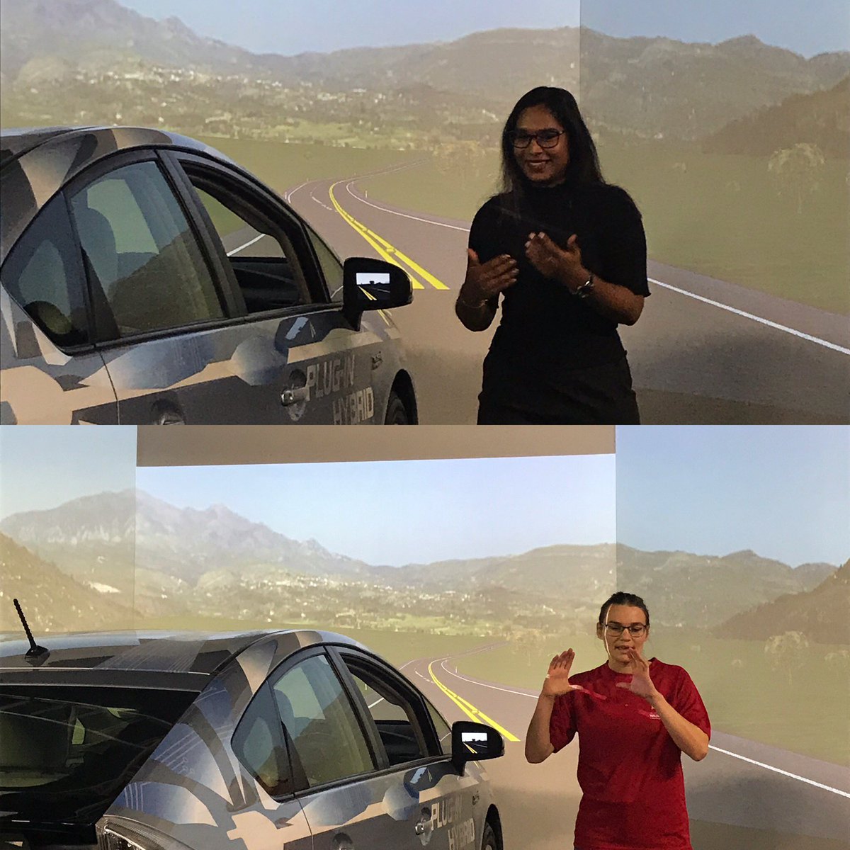 Hand gestures are the key to any good presentation! Here are two of our awesome postgraduate students Rathee Dewi Siva and Francene Thomas in action! Both were presenting their research at the recent School of Psychology Seminar