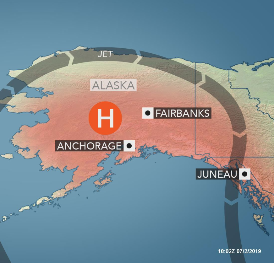 breakingweather's tweet image. Anchorage, Alaska (88 F) is currently warmer than Miami, Florida (85 F). Heat to continue across much of Alaska into next week: ow.ly/gKVU50uTNBQ