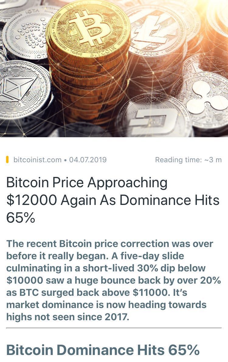 BitneyToken's tweet image. Bitcoin Price Approaching $12000 Again As Dominance Hits 65%

For more information, please click on the link provided below!

cryptonews.net/178453/?utm_so…

#bitney #beeznix #bitcoin