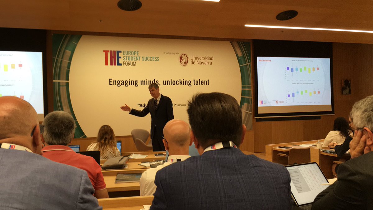 Great insights from <a href="/timeshighered/">Times Higher Education</a> masterclass in <a href="/unav/">Universidad de Navarra</a> the fresh data from the Europe Teaching Rankings. Happy to see the overall great performance from Spain this year

#THEEurope #university #dataanalytics