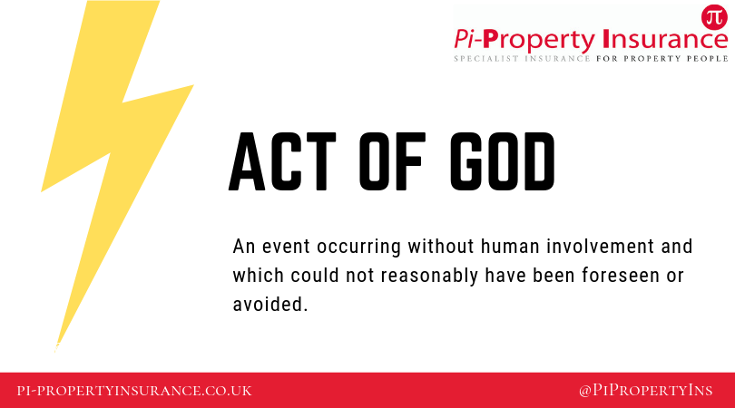 What does the term 'Act of God' mean in the world of insurance? 
#Insuranceterm #Insuranceexplained