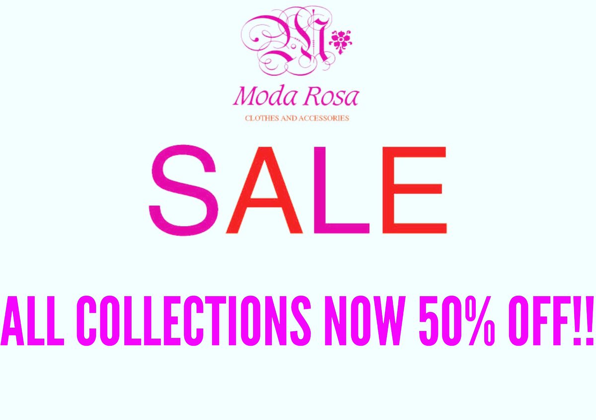 ALL COLLECTIONS NOW 50% OFF!!