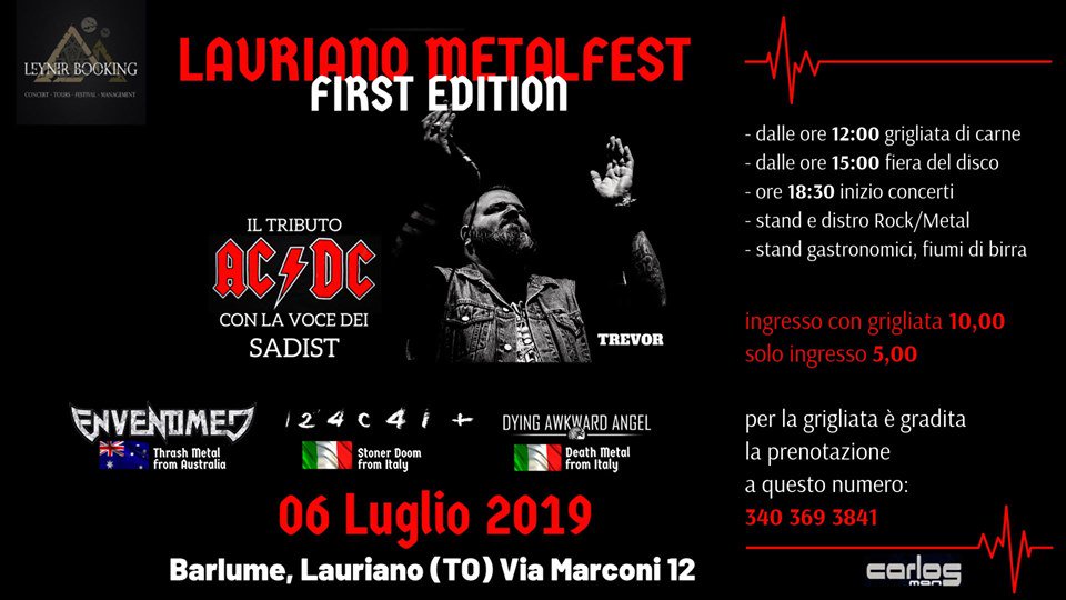 Dying Awkward Angel (@dyingawkwarda) on Twitter photo 🔥🔥🔥 CI SIAMO QUASI GENTE!!! L'IDEA E' QUELLA DI SPACCARE TUTTE COSE! 🔥🔥🔥
DOMANI. ALLE 19. A LAURIANO! 🤘🤘🤘🤘🤘
<a href="/rockshotsrec/">ROCKSHOTS Records</a> <a href="/extremetalmusic/">Extreme Metal Music</a>
#laurianometalfest #deathmetal #live #trevorvoice #envenomed #festa #carnegrigliata 🔥🔥🔥 CI SIAMO QUASI GENTE!!! L'IDEA E' QUELLA DI SPACCARE TUTTE COSE! 🔥🔥🔥
DOMANI. ALLE 19. A LAURIANO! 🤘🤘🤘🤘🤘
<a href="/rockshotsrec/">ROCKSHOTS Records</a> <a href="/extremetalmusic/">Extreme Metal Music</a>
#laurianometalfest #deathmetal #live #trevorvoice #envenomed #festa #carnegrigliata