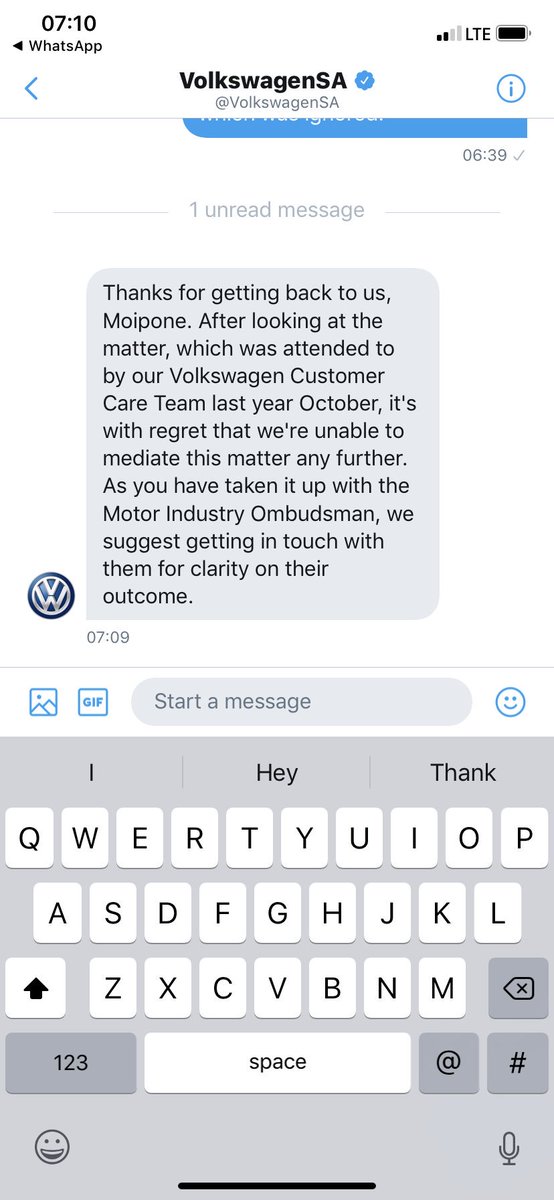 moippy's tweet photo. @akreana_ @VolkswagenSA @VolkswagenSA I knew you would want to be technical yet again, how exactly did customer care attend to the matter, and the stolen parts? You want me to report stolen parts to ombudsman? https://t.co/PRMj45zvEp