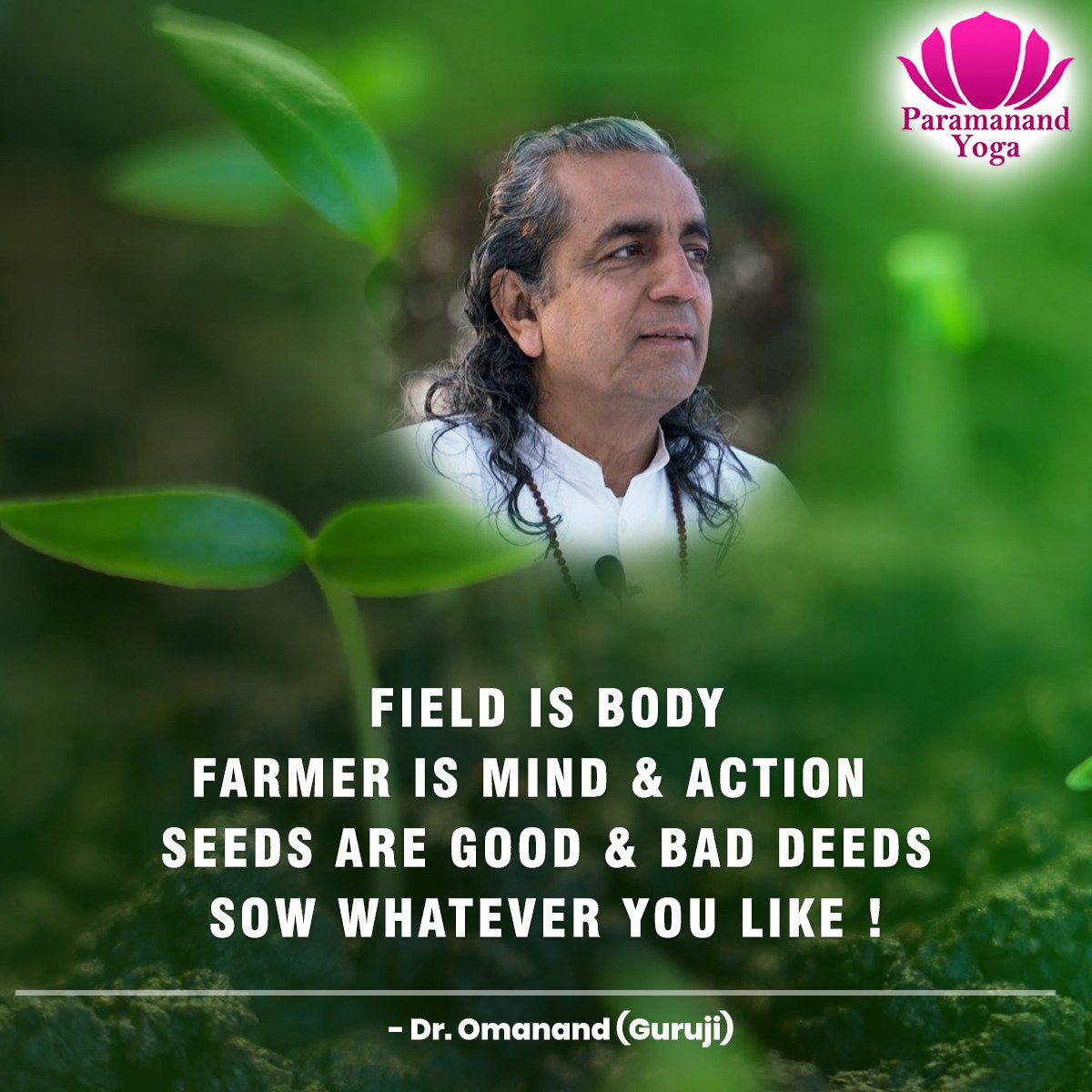 paramyoga's tweet image. Field is Body
Farmer is mind &amp;amp; action 
Seeds are good &amp;amp; bad deeds
sow whatever you like !

#MindThoughts #PositiveAttitude #Positivity #Life #Motivational #QuoteOfTheDay #YogaLife #YogaInstitute #ParamanandYoga