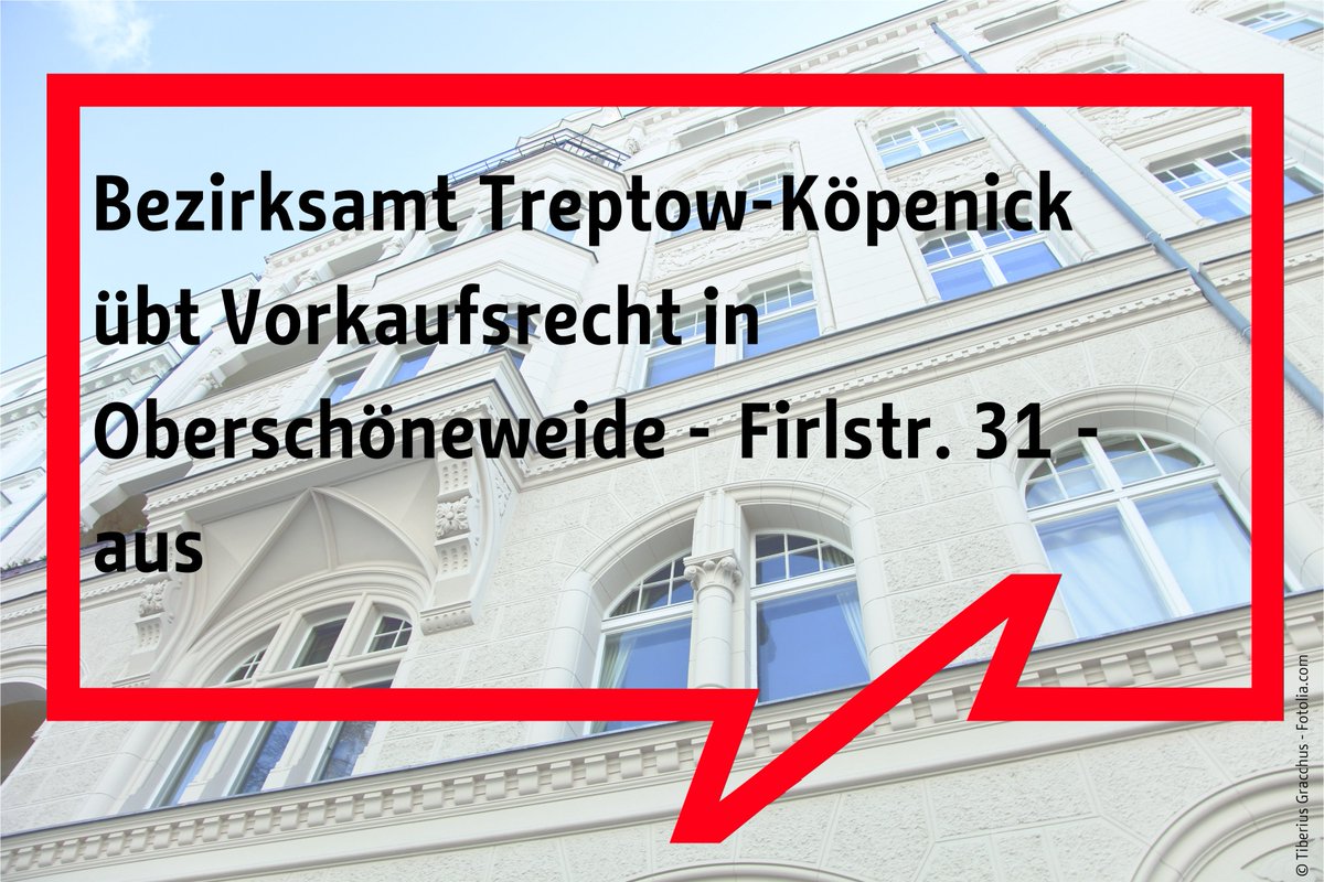 BaBerlinTK's tweet photo. Tolle Nachrichten für die Mietenden in der Firlstr.31-#Oberschöneweide 
21 Wohnungen gehen in das Eigentum der landeseigenen Wohnungsbaugesellschaft Degewo über.👐🏻Damit sind sozialverträgliche #Mieten garantiert💪🏻&amp; die Mietenden vor Verdrängung geschützt!😇https://t.co/cMz9221ECk https://t.co/0clhZXuyEd