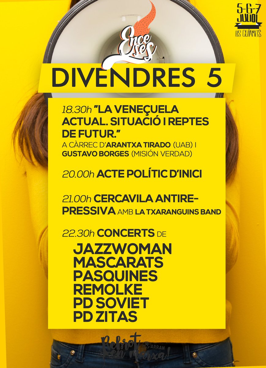 #BonDia ☀️ Avui és el dia, comença el #Rebrot19🌀. Aquí, la programació completa durant tot el dia! ⚡