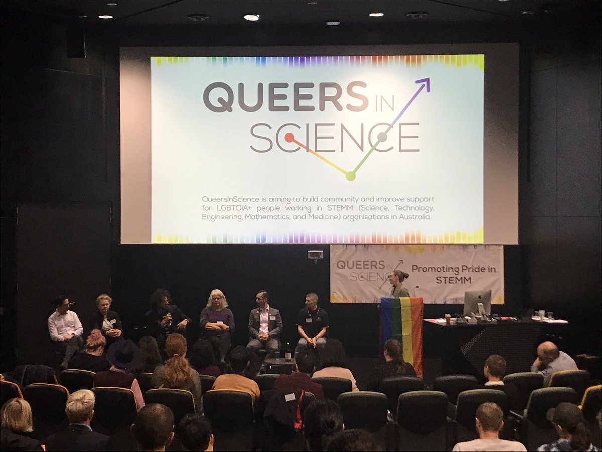 At the panel session listening about #livedexperience from some fantastic #queerinstemm people.

“We need more queer people everywhere” -Dr Mohammad Tana

@SciMelb @unimelb