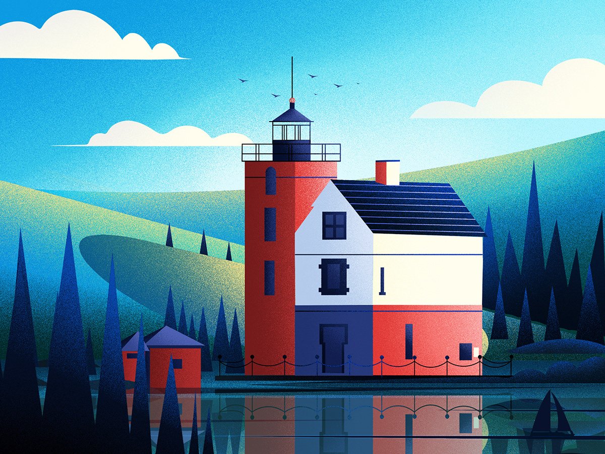 creativecloud's tweet image. Inspired by a spirit of exploration and adventure, Febin Raj used @Illustrator to create this series of lighthouses from around the world: adobe.ly/329pDnw #createwithillustrator