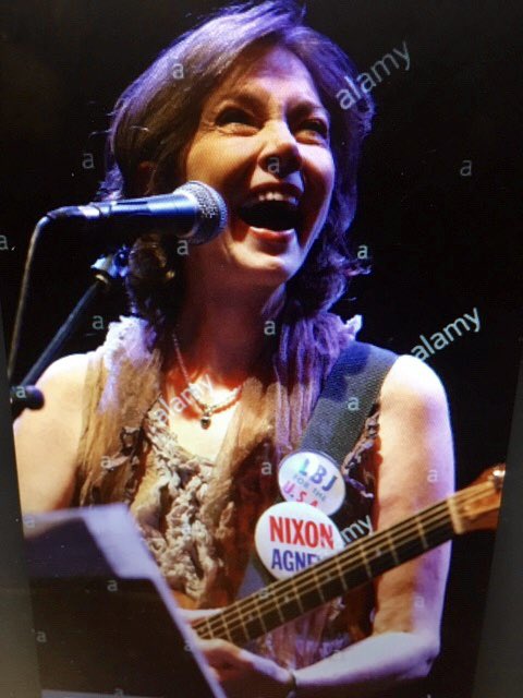 Happy birthday to Nanci Griffith today, playing both sides politically here. 