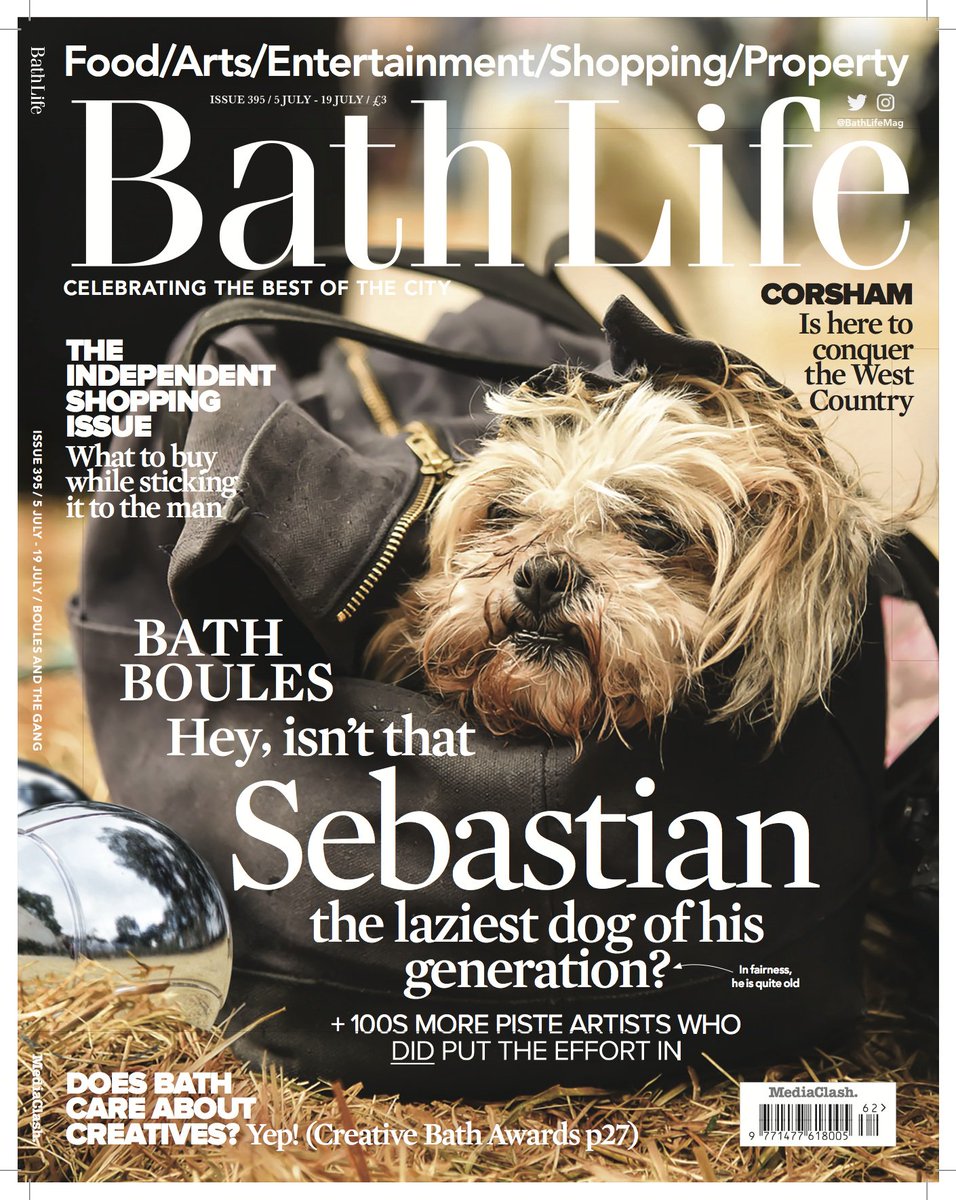 It's #NewIssueFriday! We're thrilled to introduce you to Sebastian, Bath's soon-to-be most famous resident. 

Otherwise we've got boules for days, indie shops and the triumphs and challenges therein, a sojourn to lovely Corsham and so much more. Grab 'em while they're hot 😉