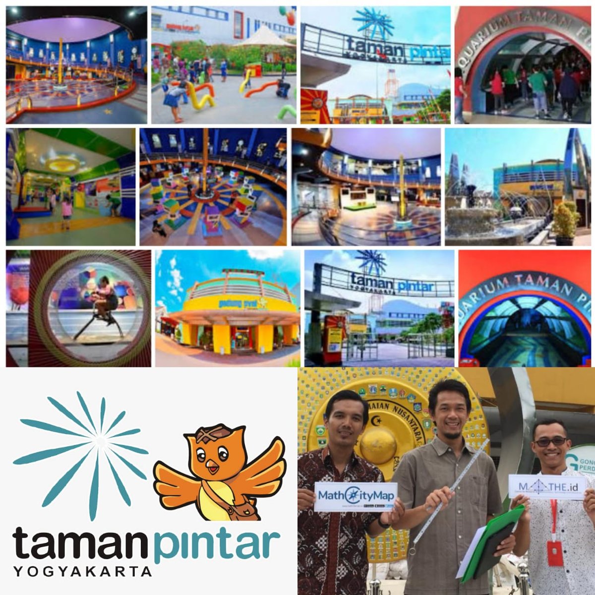 adinurcahyono's tweet image. In collaboration with Universitas Ahmad Dahlan and funded by the City Government of Jogjakarta. #MathCityMap will be officially available soon in @TamanPintar , a famous recreation and education park in the Special Region of Jogjakarta @unneskonservasi tamanpintar.co.id