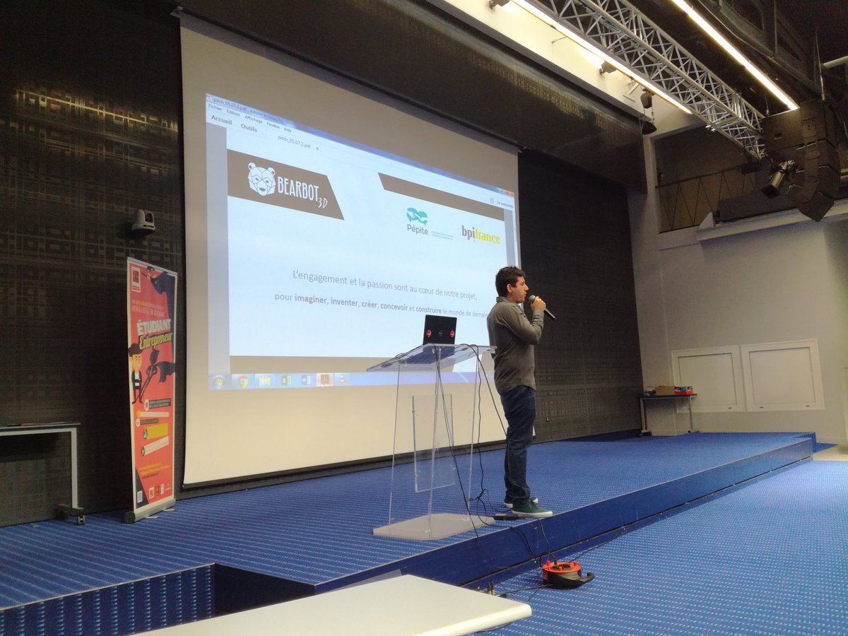 PEPITE ECRIN (@pepite_ecrin) on Twitter photo <a href="/3dBearbot/">Bearbot_3D</a> est sur scène pour pitcher son agence de modélisation et impression 3D #prixPEPITE2019 <a href="/3dBearbot/">Bearbot_3D</a> est sur scène pour pitcher son agence de modélisation et impression 3D #prixPEPITE2019