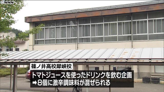長野県・高校文化祭で激辛のデスソース入り飲料飲んで9人搬送