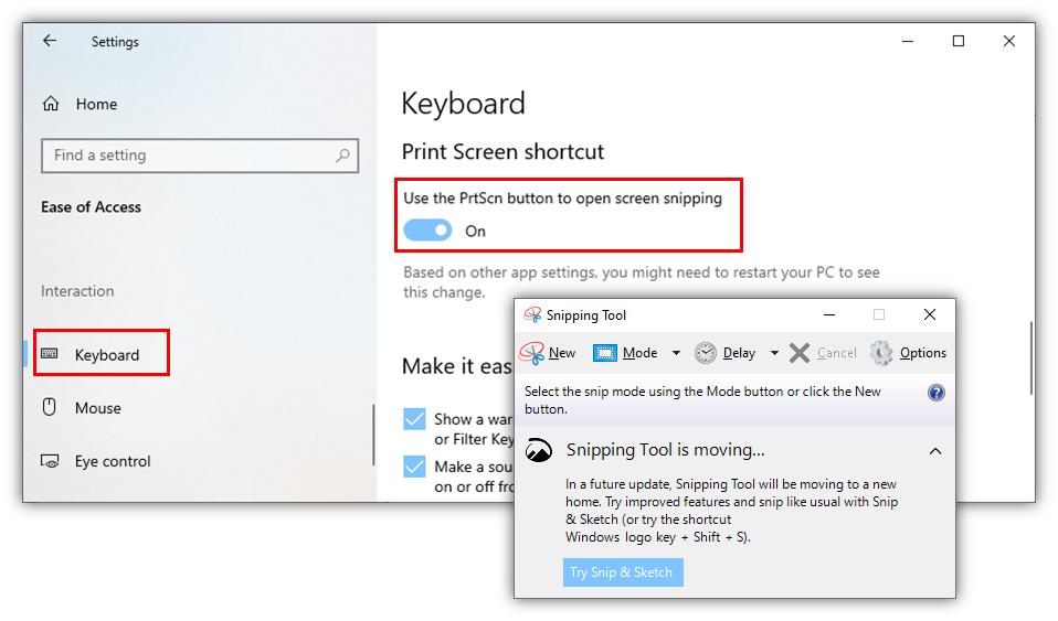denisvoituron's tweet image. Tip of the day.
With the last #Windows10 version, Microsoft recommend to use the new #SnipAndSketch tool.
Go to Settings / Keyboard, to assign #PrintScreen key to this great feature.