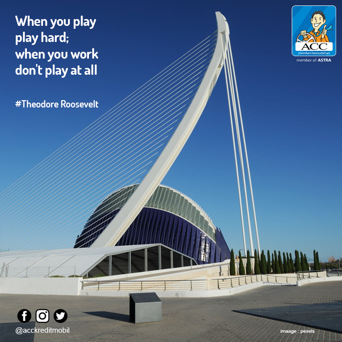 acconeid's tweet photo. Saat Anda bermain, bermainlah dengan serius; ketika bekerja, jangan bermain sama sekali.
#TheodoreRoosevelt #ACCquotes https://t.co/auXZBe2KRl