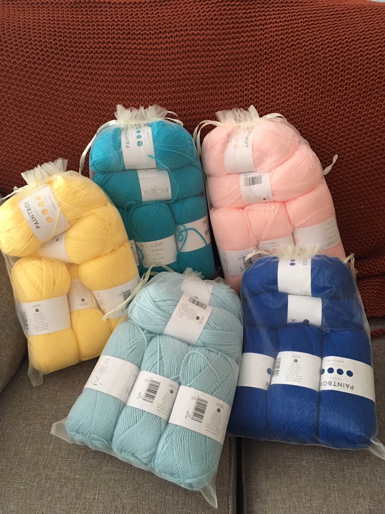 knittynora62's tweet photo. @dgjones Look at my lovely delivery of knitting wool. Canβt wait to get started on little things for #WarmBabyProject π§Ά πΆπ» https://t.co/DEvi43mAF1