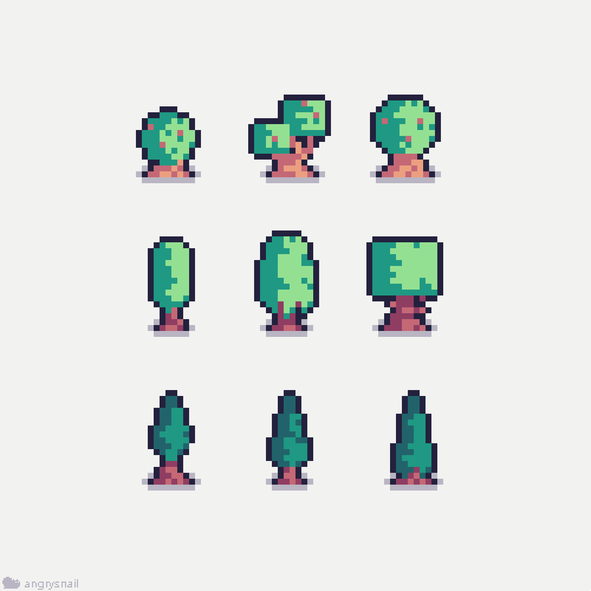 angry__snail's tweet photo. Funny thing - exactlly(almost) one year ago I drew this butch of trees, quite happy with the progress 🙃 https://t.co/dhWaWjIdBL