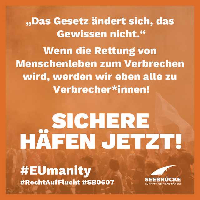 Das Europa, in dem wir leben möchten, lässt niemanden zur Abschreckung sterben. Nicht im Mittelmeer, nicht in Libyen, nirgendwo! Es hat keine Lager und kriminalisiert keine Seenotretter*innen! Samstag Demo 16h in Marburg <a href="/Seebruecke_MR/">Seebrücke Marburg</a> #EUmanity #RechtAufFlucht #Seebrücke #sb0607