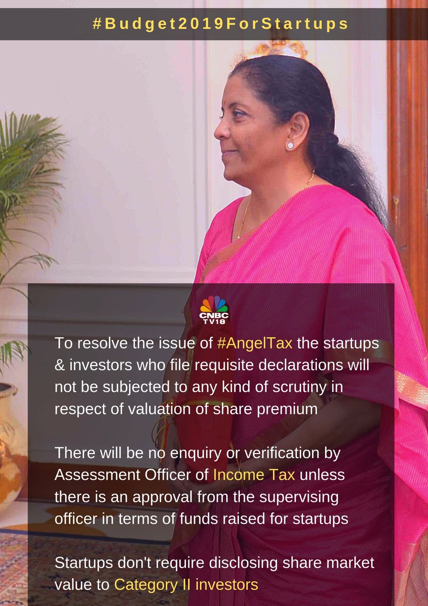 Dear Startups,
I have heard your wishlist

From,
FM #NirmalaSitharaman 

#AngelTax #Budget2019forStartups #Budget2019 <a href="/ShereenBhan/">Shereen Bhan</a> <a href="/TVMohandasPai/">Mohandas Pai</a>
@Product_Nation <a href="/padmajaian/">padmaja ruparel</a> <a href="/1kunalbahl/">Kunal Bahl</a> <a href="/Sairee/">Sairee Chahal</a> <a href="/IndianVCA/">IVCA</a> <a href="/GopalSri/">Gopal Srinivasan</a> <a href="/ianetwork/">IAN Group</a>
<a href="/RajanAnandan/">Rajan Anandan</a> <a href="/pjain/">Pankaj Jain 🖖</a> <a href="/alokmittal001/">Alok Mittal</a>
<a href="/rajeshsawhney/">Rajesh Sawhney 🇮🇳</a>