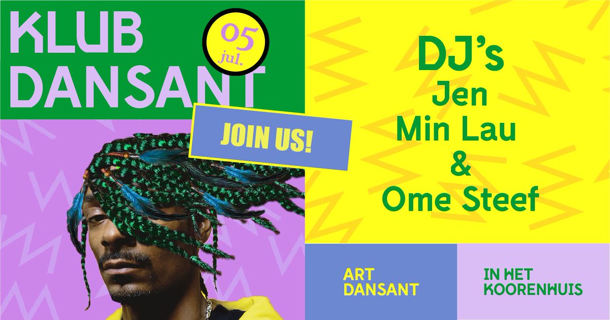 Time to dance. It's good for the soul! 
Klub Dansant  # 13 Summertime  Edition
Iedere 1e vrijdag van de maand In het #Koorenhuis 
Vanavond, van 21.00 tot 02.00 uur 
#artdansant  
facebook.com/events/3496890…