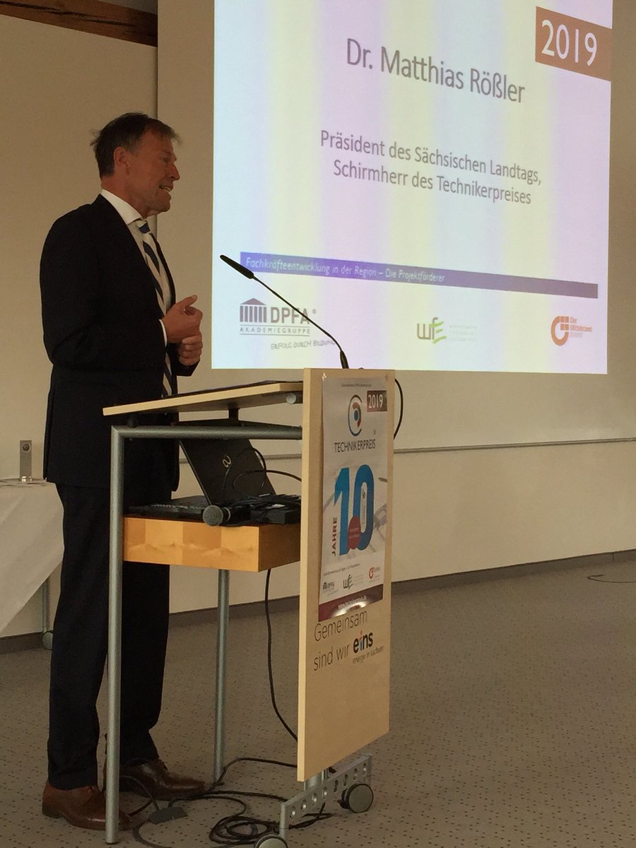 10 Jahre #Technikerpreis! Heute Preisverleihung beim Gastgeber eins energie in Sachsen unter Schirmherrschaft vom sächsischen Landtagspräsidenten #MatthiasRößler.