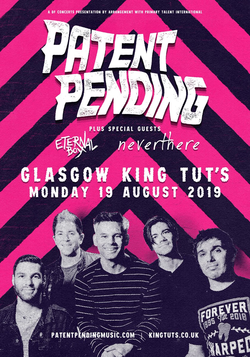 ON SALE ⇾ Tickets for <a href="/PTPGOfficial/">Patent Pending</a> plus special guests <a href="/EternalBoyMusic/">☀️Eternal Boy☀️</a> + <a href="/neverthereband/">neverthere</a> at Tut's on 19th August are on sale NOW!

TICKETS → ktwwh.co/patent-pending