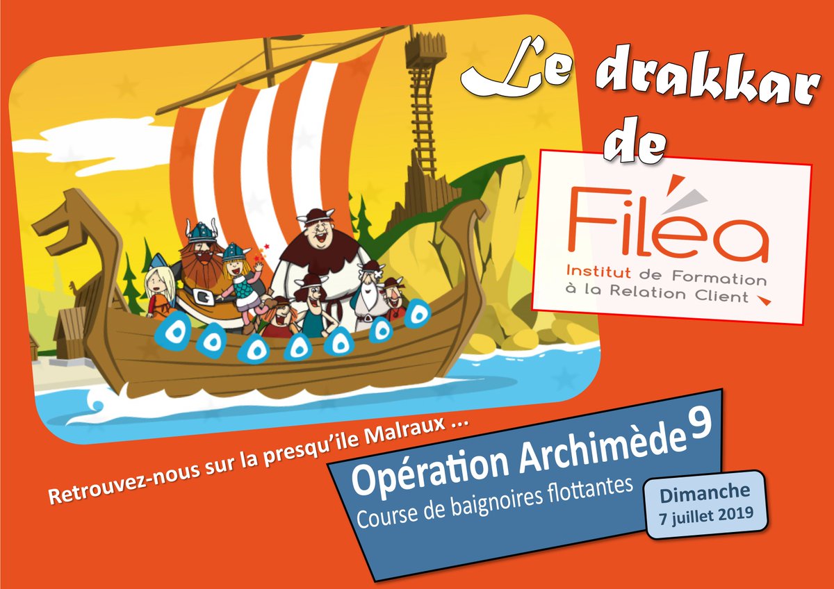 FileaInstitut's tweet photo. Opération Archimède 9 c'est ce dimanche !
Après avoir remporté la 5e puis la 3e place, la Team Filea vise l'Archimède d'Or !
Venez soutenir notre #Drakkar à la Presqu'ile André Malraux à 16h30 !

@strasbourg 
#Strasbourg 
#DocksEte
#OpérationArchimède https://t.co/aJP1YVK1L9