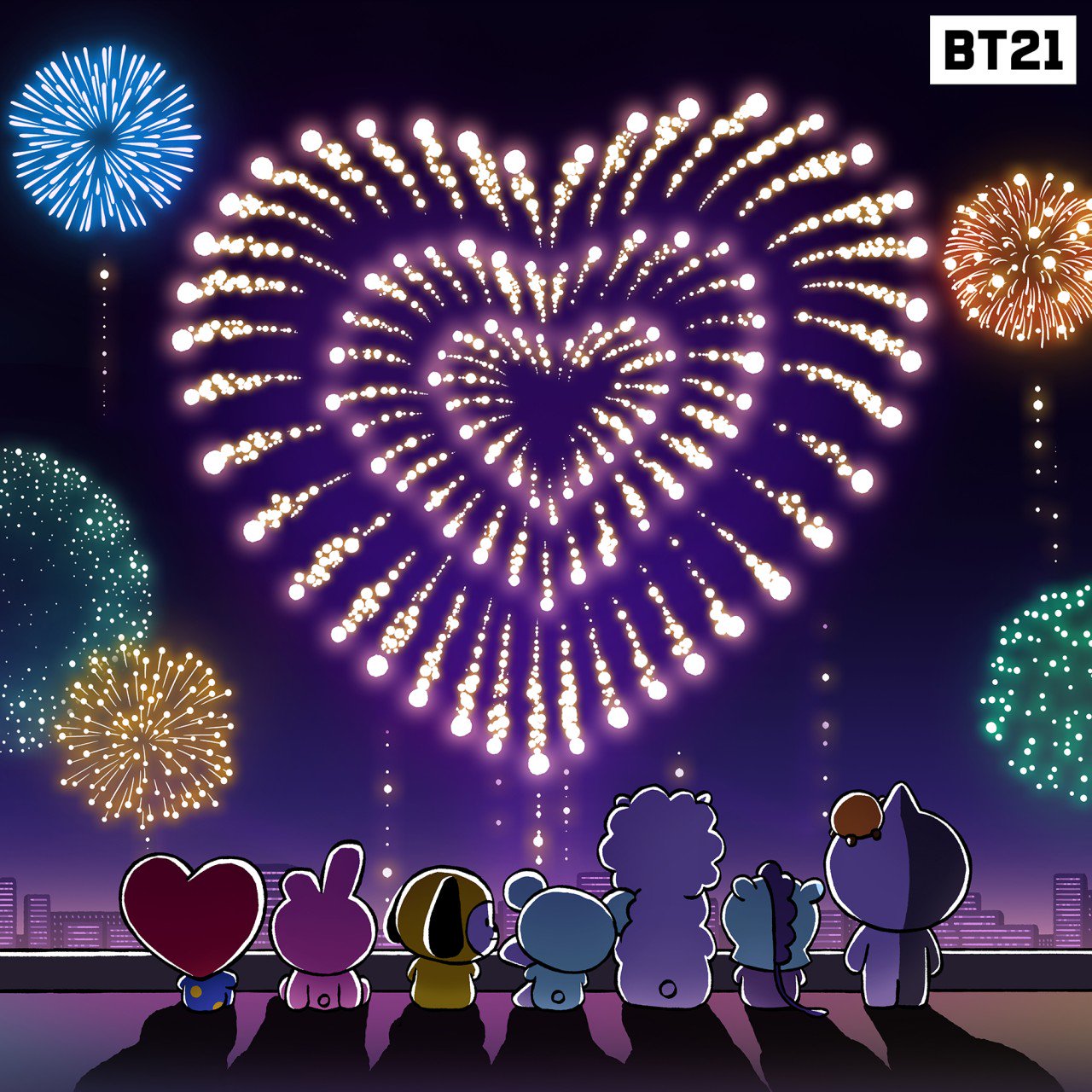 تويتر Bt21 Japan Official على تويتر キラキラする私たち キラキラする今日 夏の夜空 花火 なかよし ハート 幸せな時間 Basecamp Bt21 T Co Bert6chvls
