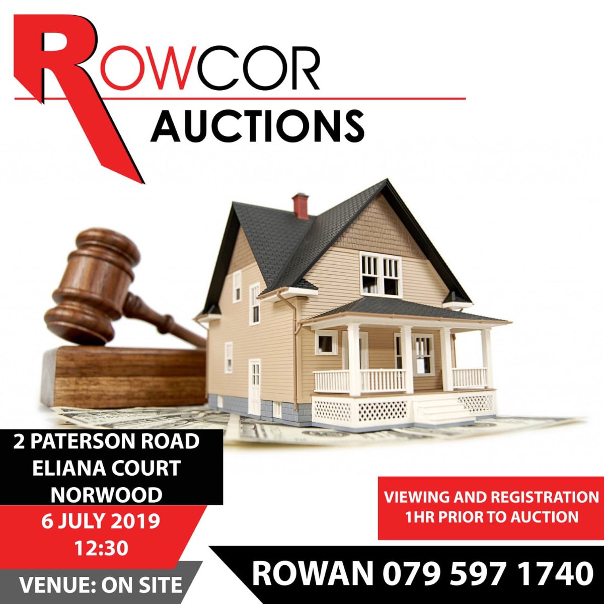RowcorP's tweet image. One day until auction 🚨✅ 
Please call for any inquiries and questions! 🏠

#RowcorProperties #RealEstate #RealEstateSouthAfrica #SouthAfrica #ClientLove #HappyClients #Auction #Investment #Home #House #Sale #Norwood