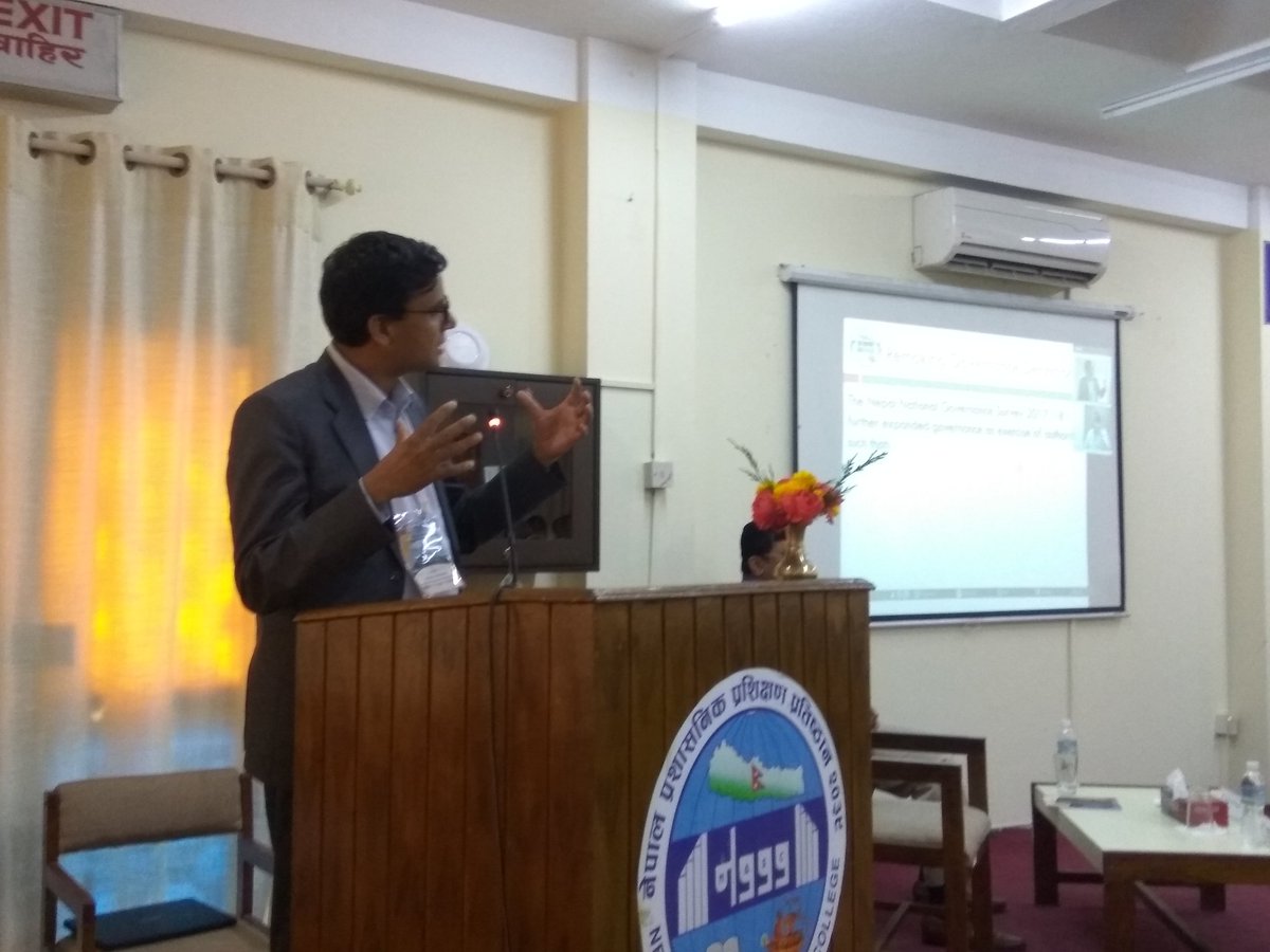 NASC_Nepal's tweet photo. Policy Dialogue 4: Governance Reform 
Speaker: Trilochan Pokharel , Director of Studies, NASC
#policyconference2019 https://t.co/2djutcZyis