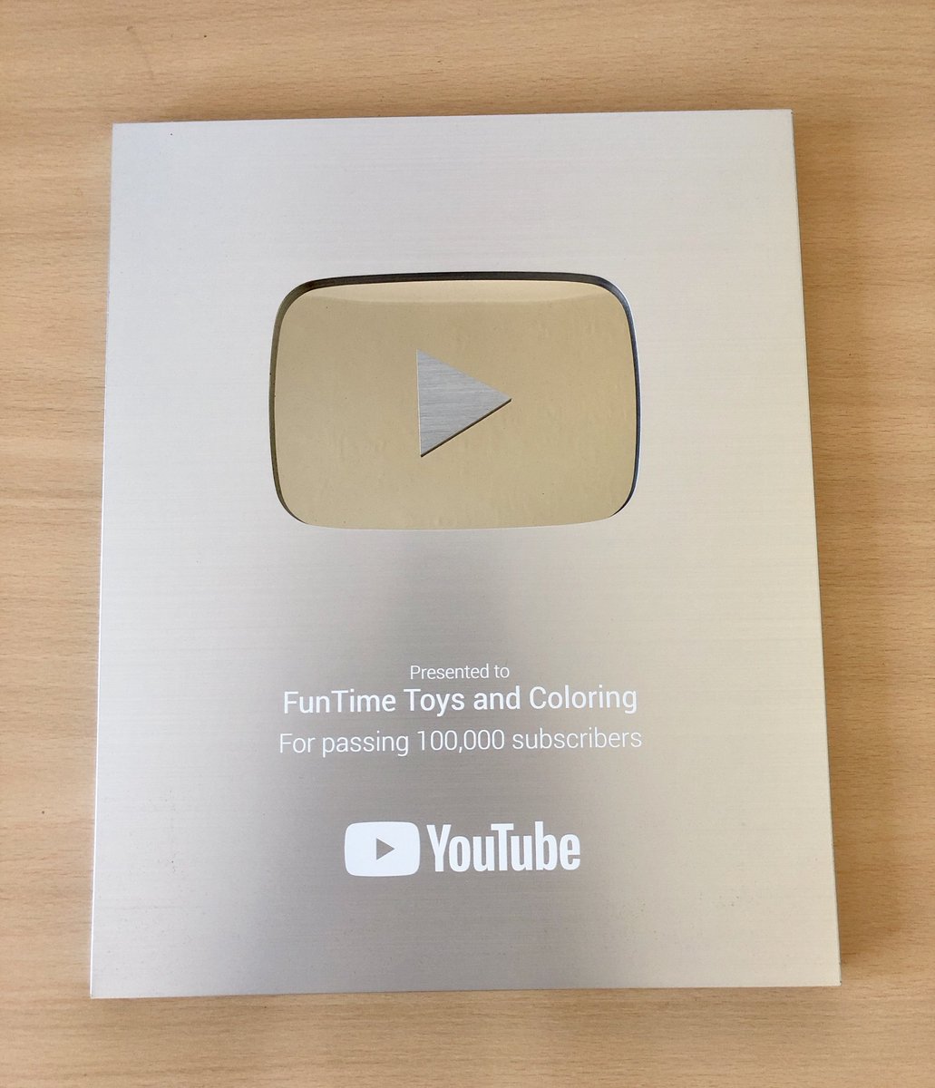 FunTimeColoring's tweet image. We just received the Silver Play Button Award for passing 100,000 subscribers! Thank you so much to everyone who has subscribed to our channel and watched our videos, we couldn&apos;t have done this without you! 🤩🥳❤️ #silverplaybutton #YouTube