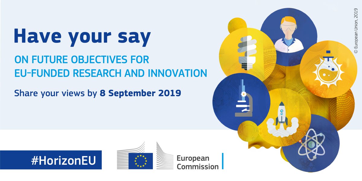 CanPathPro (@canpathpro) on Twitter photo The <a href="/EU_Commission/">European Commission</a> has launched a public consultation on future objectives for #HorizonEU. Have your say by 8 September 2019!
europa.eu/!KX76dM The <a href="/EU_Commission/">European Commission</a> has launched a public consultation on future objectives for #HorizonEU. Have your say by 8 September 2019!
europa.eu/!KX76dM