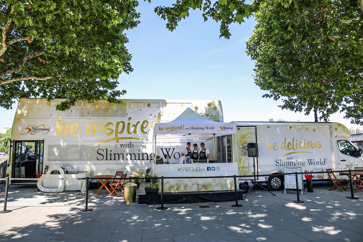 magwhit's tweet image. Such an incredible summer season in our 50th year with this fantastic 2x vehicles Golden Anniversary bus tour #SWGolden plus an amazing team doing demos, tastings and more. Exceptional! #SlimmingWorld #GoldenBusTour