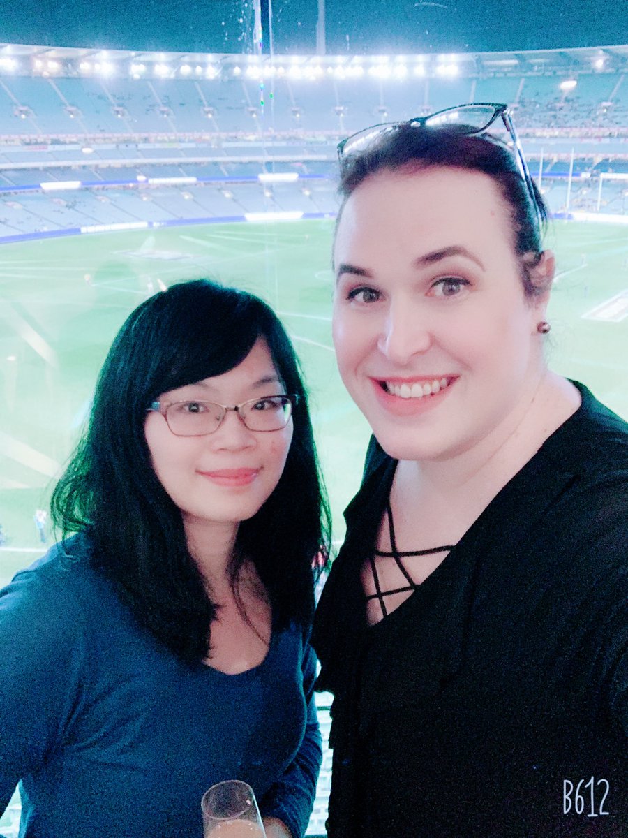 ZoeLtweets's tweet photo. Not a bad way to watch a footy with our customers! #SalesFix #AFL @MishSheppard @SalesFixau https://t.co/0Fff9dwXgS
