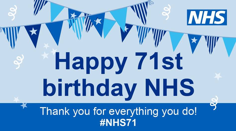 Thanks to all those who look after us when we need it. #NHS71
