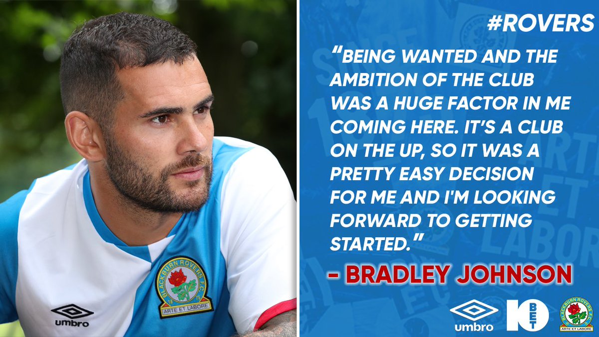 💬 New recruit Bradley Johnson says #Rovers' desire to sign him was a crucial factor in his decision to join the club.

Read more: 👉 bit.ly/Johnson-FirstI…

🔵⚪️