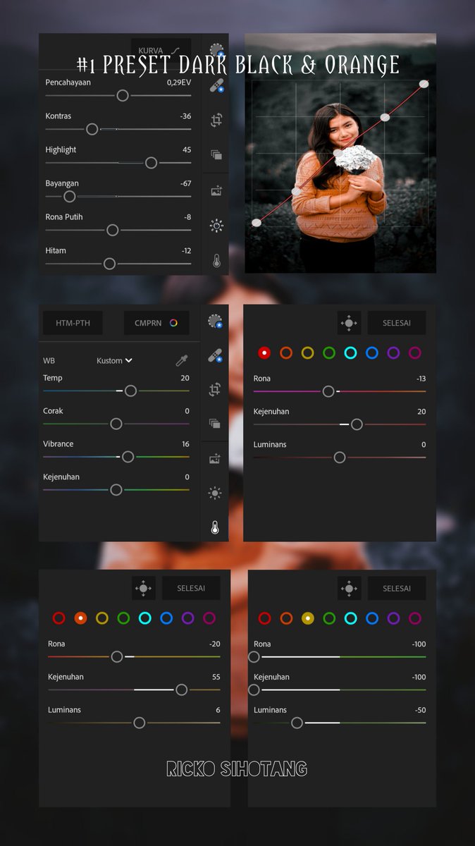 tobanese_'s tweet image. Tutorial preset dark black &amp;amp; orange. Lightroom' cc

(SELAMAT MENCOBA)

#turorial #madewithstories #creativemultiplepost #lightroom
