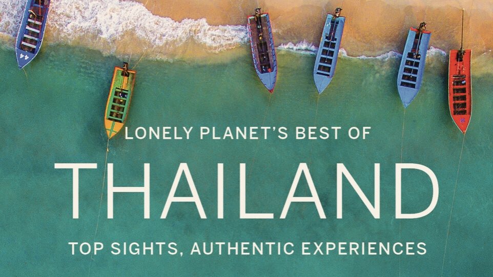RichardBarrow's tweet photo. Lonely Planet’s Best of Thailand

DESTINATIONS:
1. Bangkok
2. Chiang Mai
3. Ko Samui
4. Chiang Rai
5. Railay
6. Sukhothai
7. Kanchanaburi
8. Ko Pha-Ngan
9. Ko Phi Phi
10. Phuket
11. Ayutthaya
12. Nong Khai https://t.co/vMYPdCQ17y