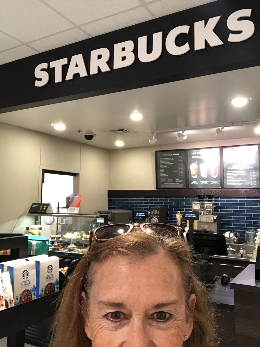Karenbsp's tweet photo. Coffee Shop Selfie #PHSBingo19 @ThePowellPrin https://t.co/MmZamHuDHL