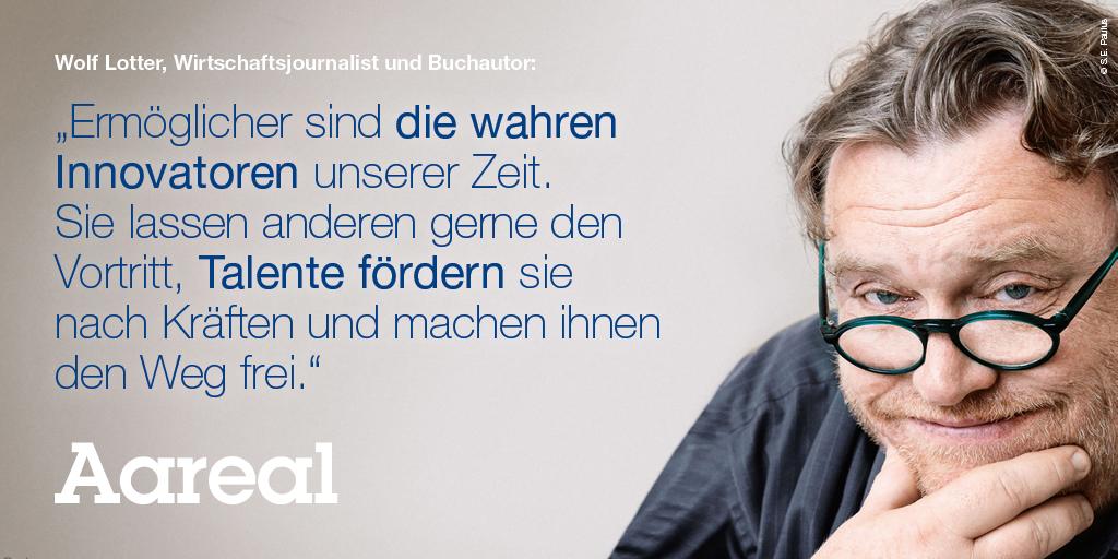Für Veränderung braucht man Menschen, die anderen den Wandel ermöglichen, schreibt @WolfLotter gb.aareal-bank.com/2018/article/e… #DigitaleTransformation #Innovation #Digitalisierung